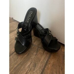 Italian Shoemaker black wedge
